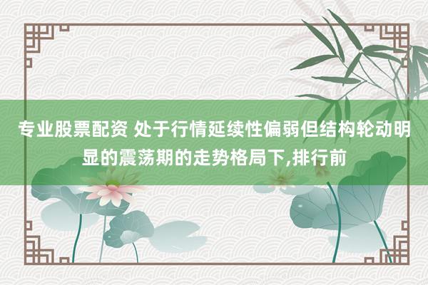专业股票配资 处于行情延续性偏弱但结构轮动明显的震荡期的走势格局下，排行前