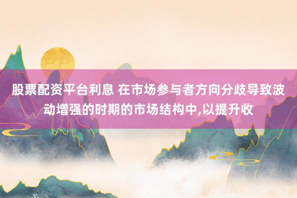 股票配资平台利息 在市场参与者方向分歧导致波动增强的时期的市场结构中,以提升收